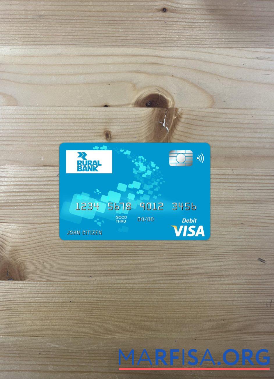 Blank Australia Rural bank visa card photolook front real example
